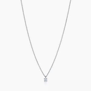 Tiffany Solitaire Diamond Pendant
in Platinum